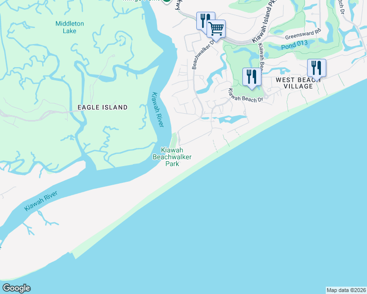 map of restaurants, bars, coffee shops, grocery stores, and more near 5440 Southern Pines Lane in Johns Island