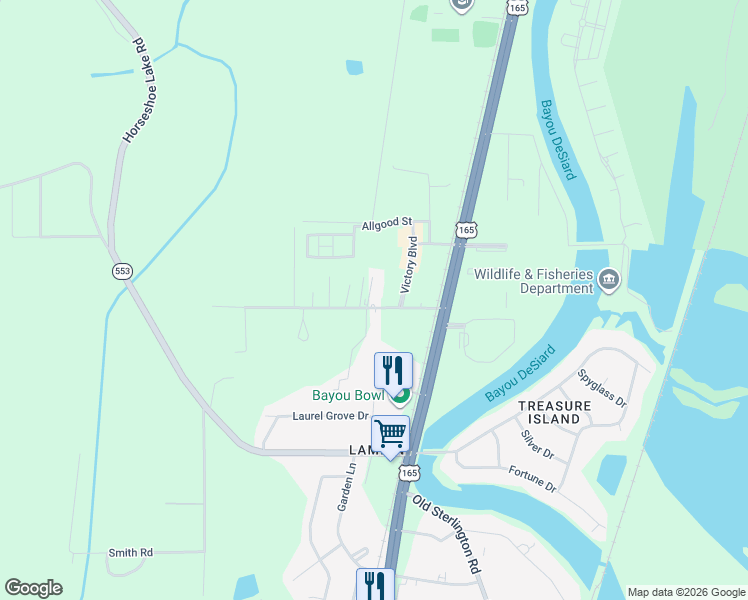 map of restaurants, bars, coffee shops, grocery stores, and more near 186 Venable Lane in Monroe