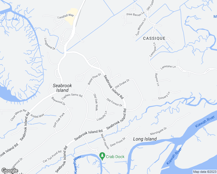 map of restaurants, bars, coffee shops, grocery stores, and more near 2869 Seabrook Island Road in Johns Island