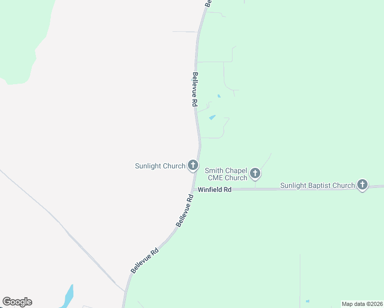 map of restaurants, bars, coffee shops, grocery stores, and more near 2176 Bellevue Road in Haughton