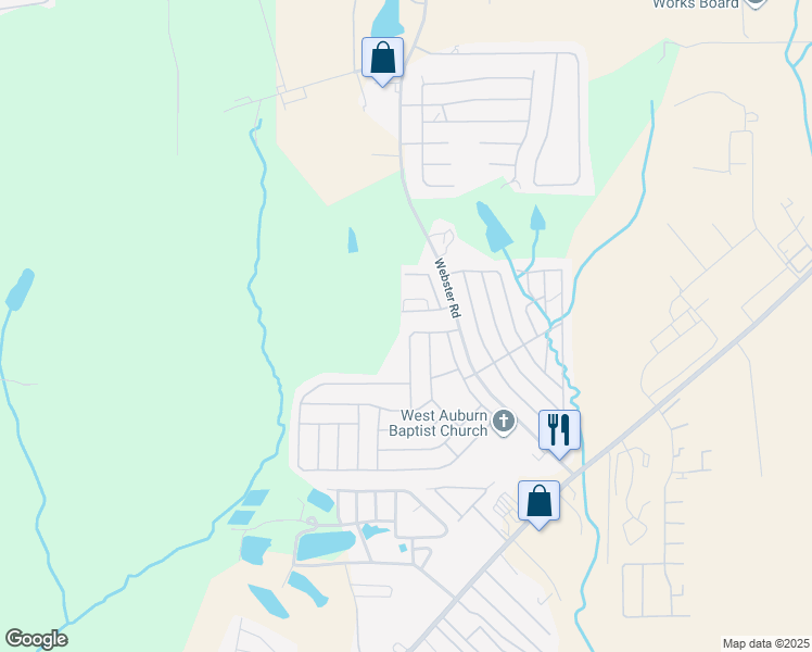 map of restaurants, bars, coffee shops, grocery stores, and more near 222 Tennesse Avenue in Auburn
