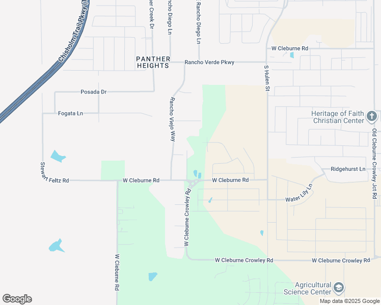 map of restaurants, bars, coffee shops, grocery stores, and more near 10484 West Cleburne Road in Crowley