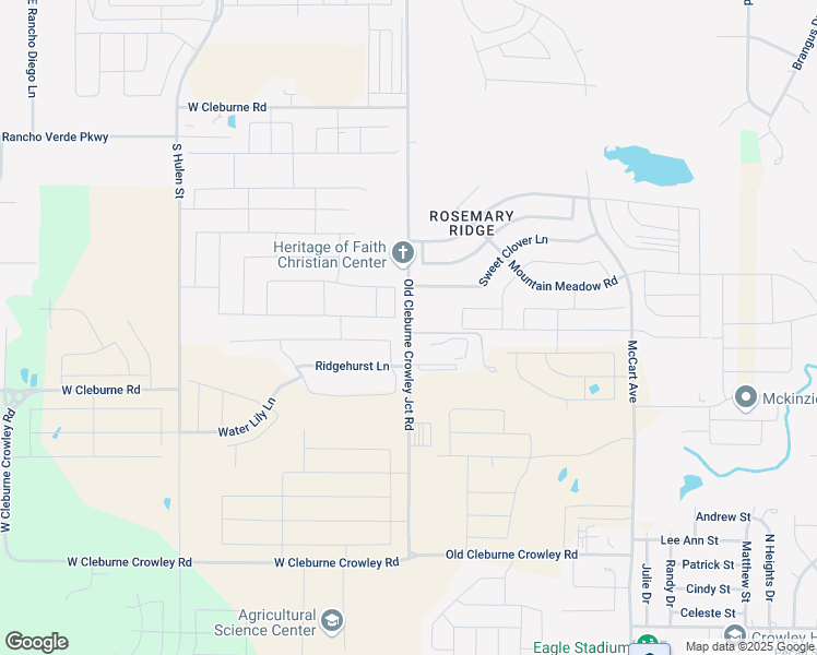 map of restaurants, bars, coffee shops, grocery stores, and more near 10496 Old Cleburne Crowley Junction in Crowley