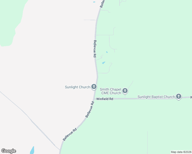 map of restaurants, bars, coffee shops, grocery stores, and more near 2176 Bellevue Road in Haughton