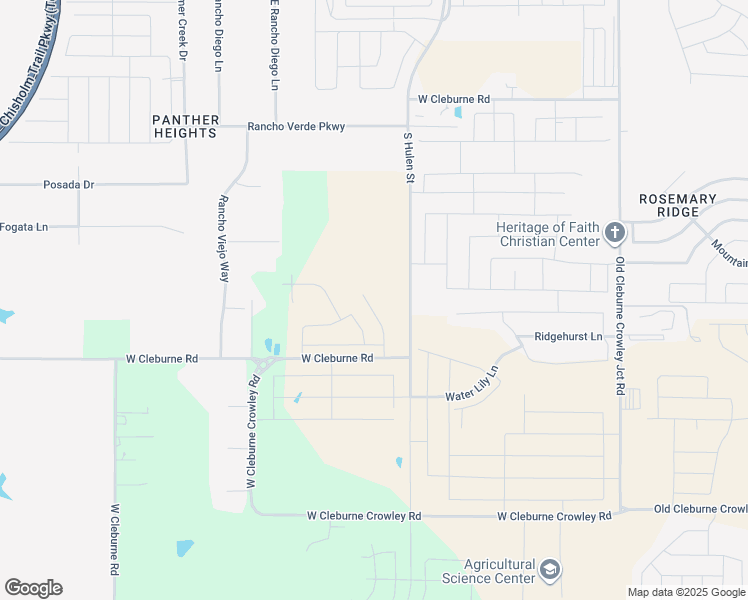 map of restaurants, bars, coffee shops, grocery stores, and more near 10400 West Cleburne Road in Crowley