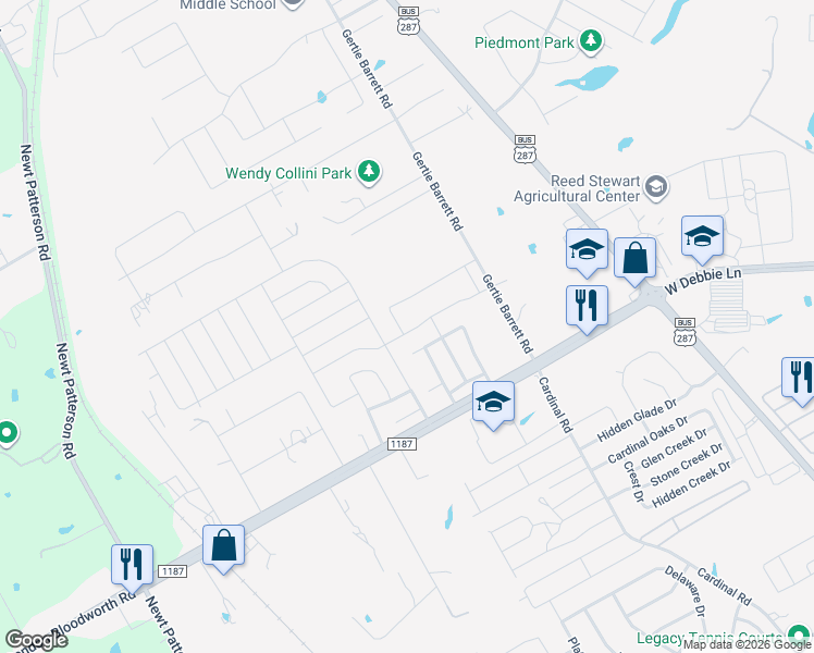 map of restaurants, bars, coffee shops, grocery stores, and more near 1800 Buddy Davis Lane in Mansfield