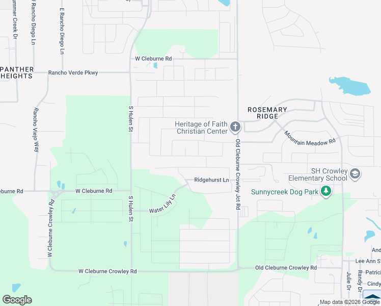 map of restaurants, bars, coffee shops, grocery stores, and more near 10350 Old Cleburne Crowley Junction in Crowley