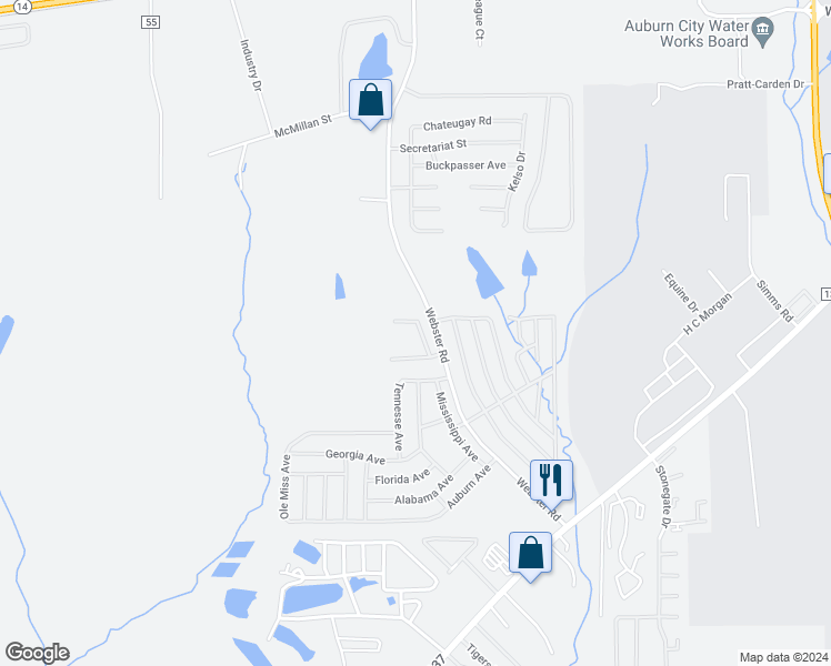 map of restaurants, bars, coffee shops, grocery stores, and more near 481 Taleeda Court in Auburn