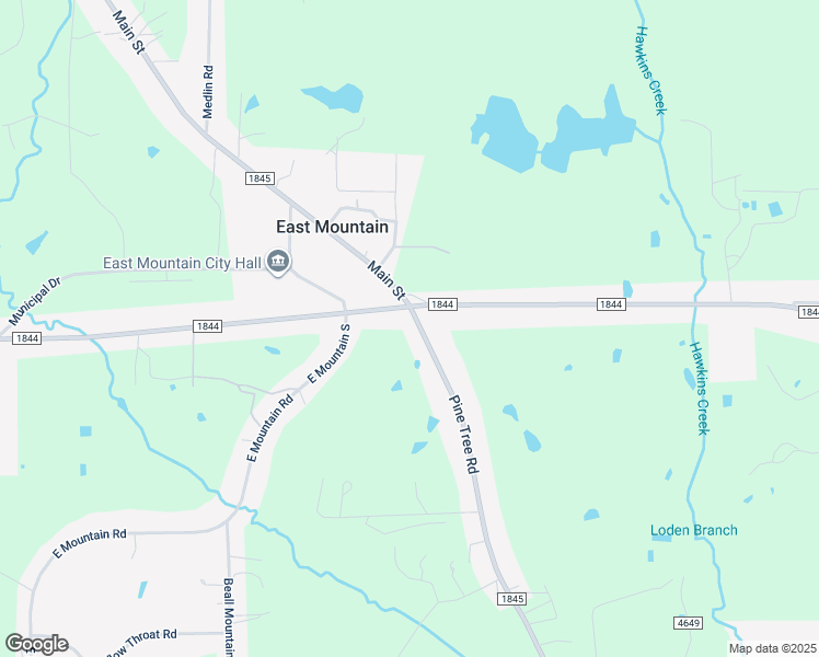 map of restaurants, bars, coffee shops, grocery stores, and more near 7531 Farm to Market Road 1845 in Longview