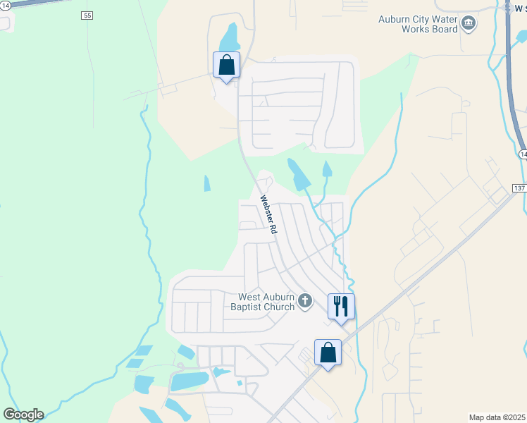 map of restaurants, bars, coffee shops, grocery stores, and more near 481 Taleeda Court in Auburn