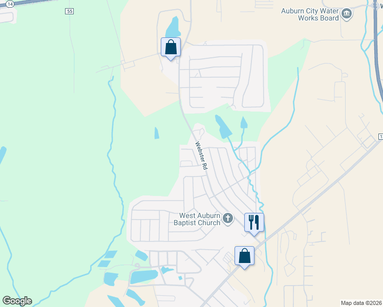 map of restaurants, bars, coffee shops, grocery stores, and more near 481 Taleeda Court in Auburn