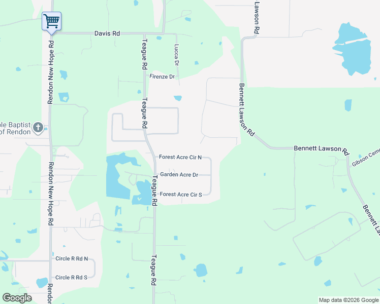 map of restaurants, bars, coffee shops, grocery stores, and more near 6309 Forest Acre Circle North in Fort Worth