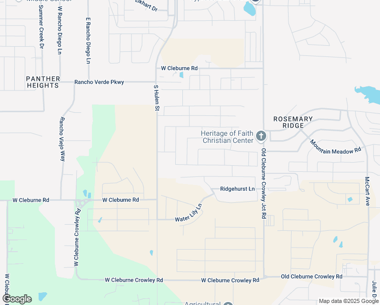 map of restaurants, bars, coffee shops, grocery stores, and more near 10496 Old Cleburne Crowley Junction in Crowley