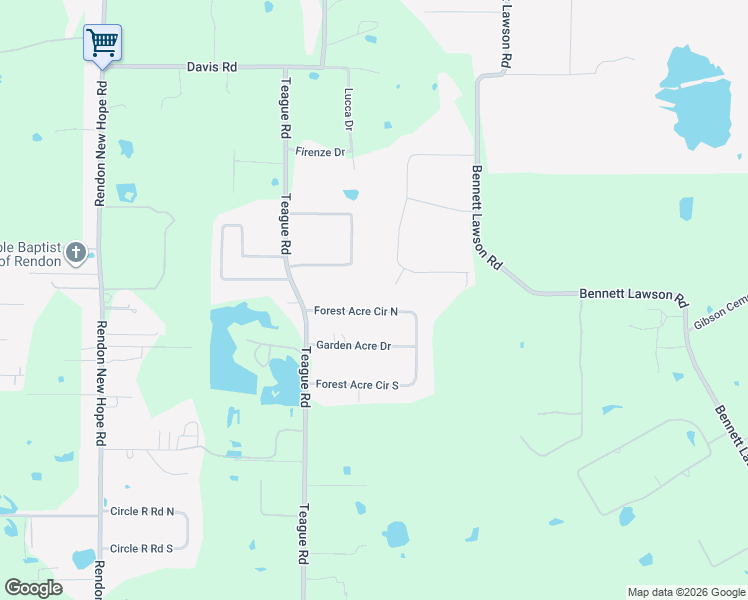 map of restaurants, bars, coffee shops, grocery stores, and more near 6309 Forest Acre Circle North in Fort Worth