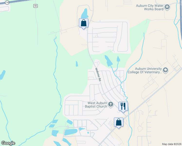 map of restaurants, bars, coffee shops, grocery stores, and more near 450 Taleeda Court in Auburn