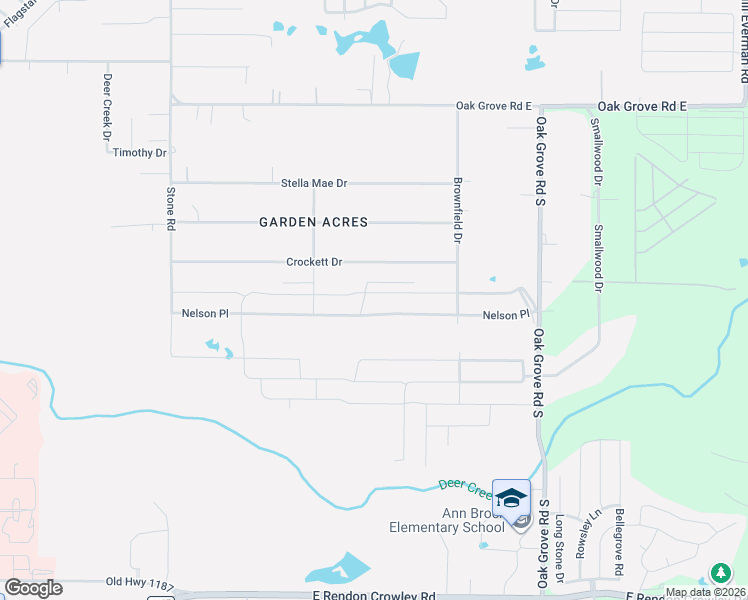 map of restaurants, bars, coffee shops, grocery stores, and more near 1100 Nicole Way in Cross Timber