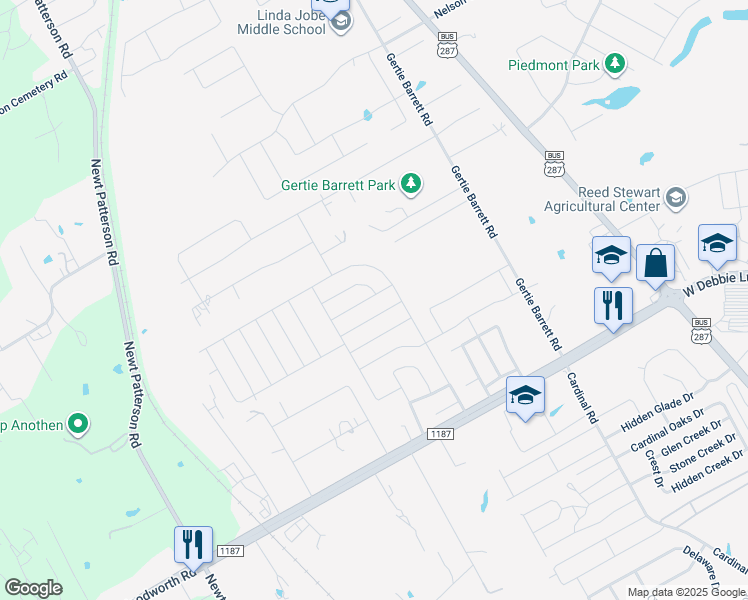map of restaurants, bars, coffee shops, grocery stores, and more near 1909 Wahoo Drive in Mansfield