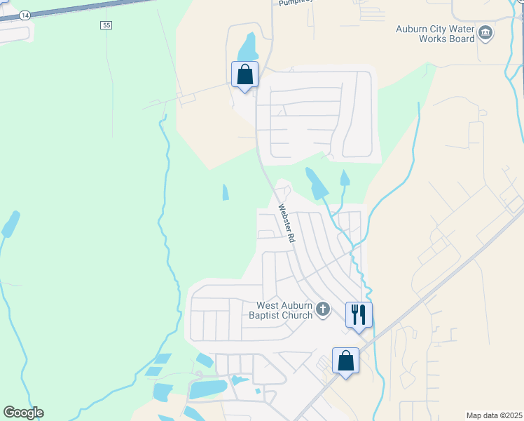 map of restaurants, bars, coffee shops, grocery stores, and more near 443 Taleeda Court in Auburn