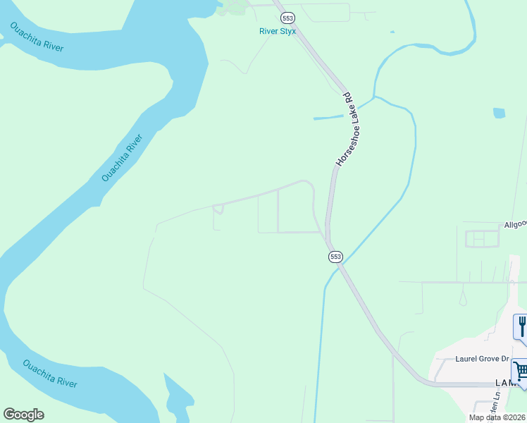 map of restaurants, bars, coffee shops, grocery stores, and more near 177 Lennon Camp Road in Monroe