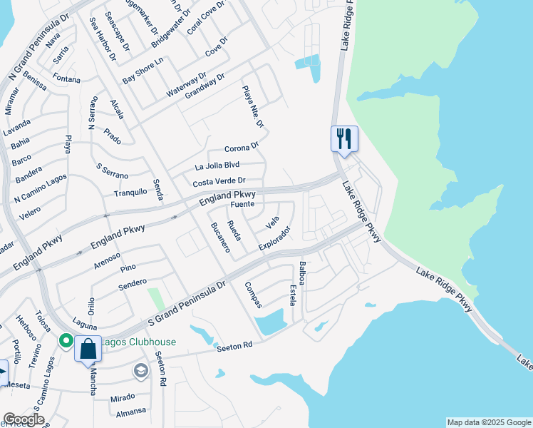 map of restaurants, bars, coffee shops, grocery stores, and more near 2712 Vela in Grand Prairie