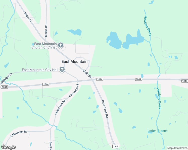 map of restaurants, bars, coffee shops, grocery stores, and more near 2874 Farm to Market Road 1844 in Gilmer