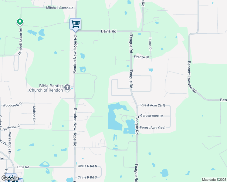map of restaurants, bars, coffee shops, grocery stores, and more near 6102 Tranquility Circle in Fort Worth