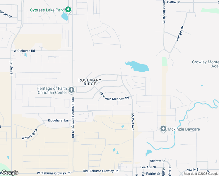 map of restaurants, bars, coffee shops, grocery stores, and more near 4149 Sweet Clover Lane in Crowley