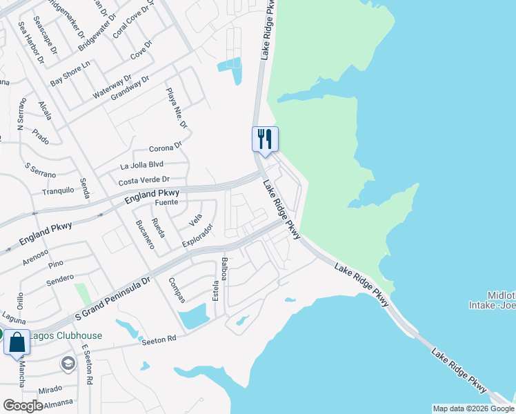 map of restaurants, bars, coffee shops, grocery stores, and more near 7226 Merlot Place in Grand Prairie