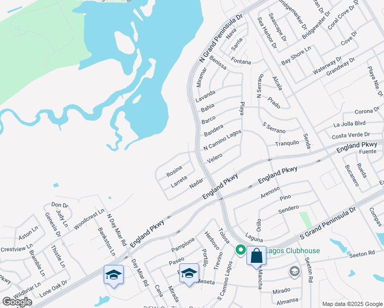 map of restaurants, bars, coffee shops, grocery stores, and more near 7104 Carmona in Grand Prairie