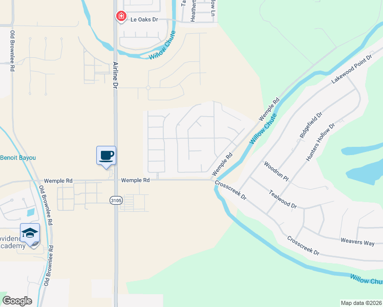 map of restaurants, bars, coffee shops, grocery stores, and more near 6008 Kateland Drive in Bossier City