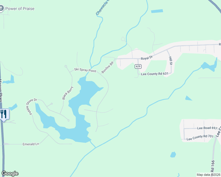 map of restaurants, bars, coffee shops, grocery stores, and more near 191 Lee Road 0629 in Opelika