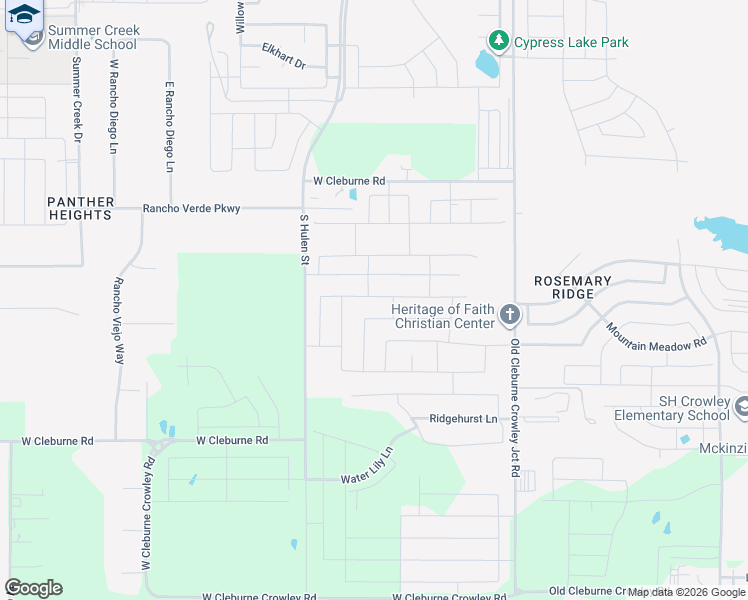 map of restaurants, bars, coffee shops, grocery stores, and more near 10351 West Cleburne Road in Crowley