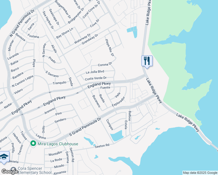 map of restaurants, bars, coffee shops, grocery stores, and more near Fuente in Grand Prairie