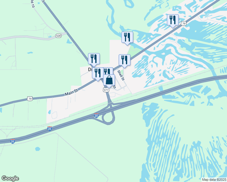 map of restaurants, bars, coffee shops, grocery stores, and more near 13 East Street in Dixie Inn