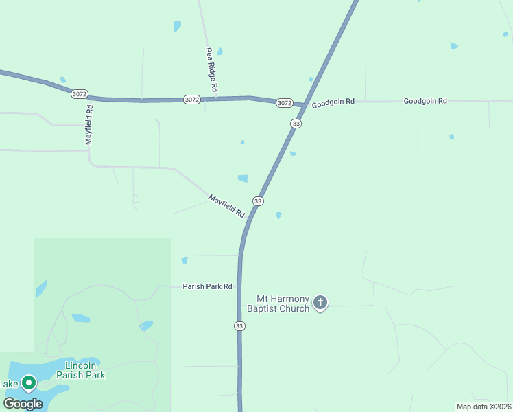 map of restaurants, bars, coffee shops, grocery stores, and more near 3350 Highway 33 in Ruston
