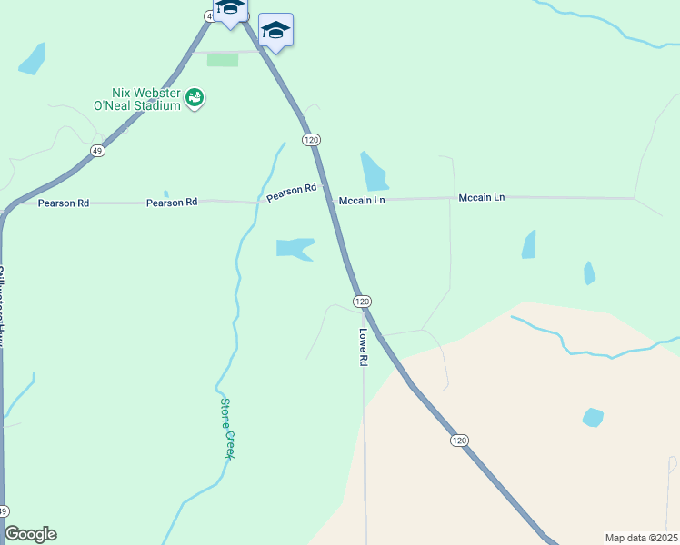 map of restaurants, bars, coffee shops, grocery stores, and more near 3335 Alabama 120 in Notasulga