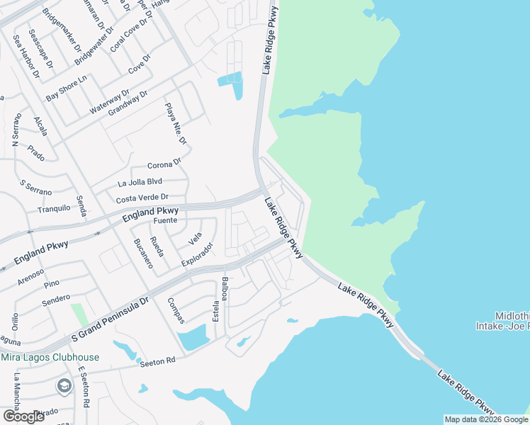 map of restaurants, bars, coffee shops, grocery stores, and more near Lake Ridge Parkway in Grand Prairie