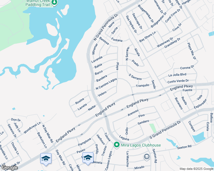 map of restaurants, bars, coffee shops, grocery stores, and more near 2931 North Camino Lagos in Grand Prairie