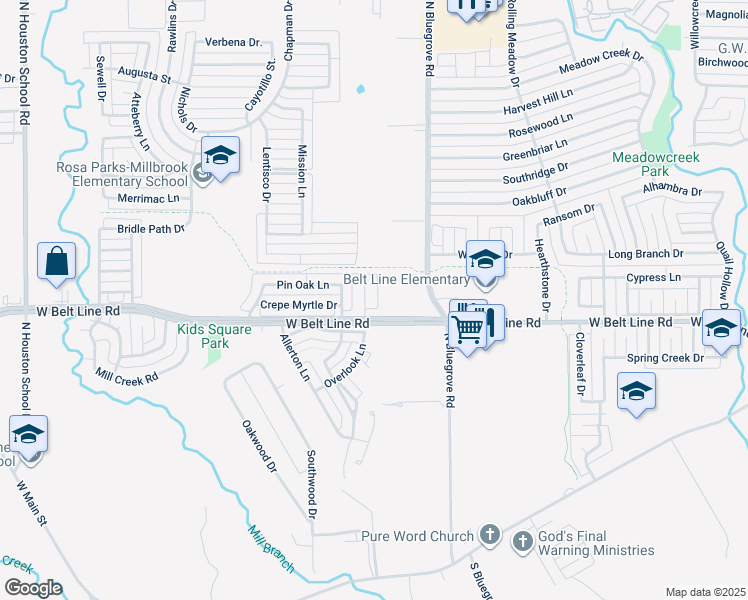 map of restaurants, bars, coffee shops, grocery stores, and more near 518 Monarch Drive in Lancaster