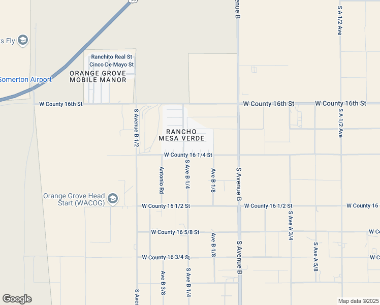 map of restaurants, bars, coffee shops, grocery stores, and more near 16101-16157 Paso Descanso Ave in Somerton
