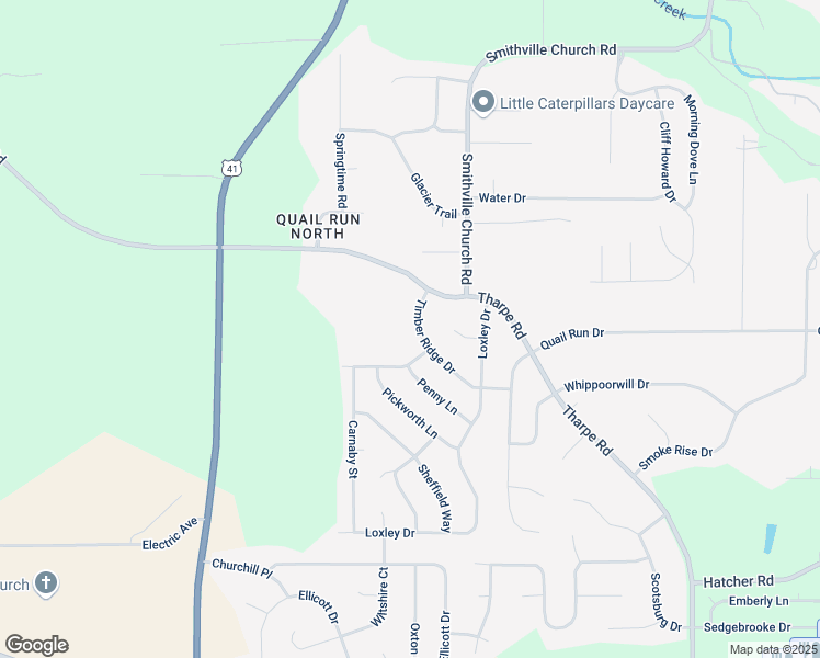 map of restaurants, bars, coffee shops, grocery stores, and more near 112 Timber Ridge Drive in Warner Robins