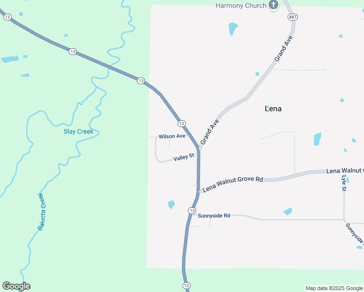 map of restaurants, bars, coffee shops, grocery stores, and more near 2 Wilson Ave in Lena