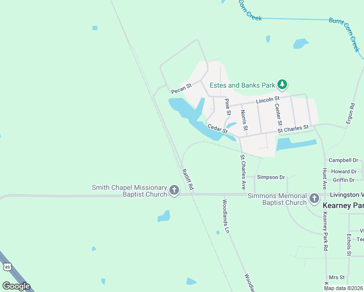 map of restaurants, bars, coffee shops, grocery stores, and more near 154 Ratliff Road in Flora