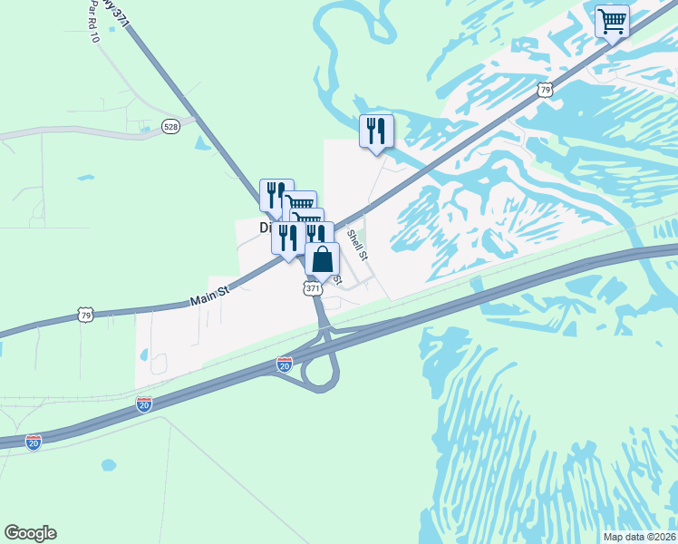 map of restaurants, bars, coffee shops, grocery stores, and more near 18 Mason Street in Minden