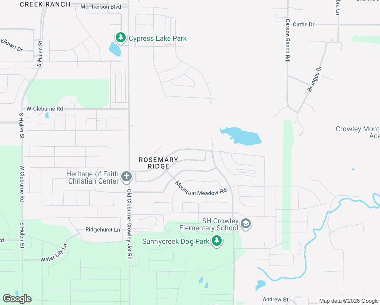 map of restaurants, bars, coffee shops, grocery stores, and more near 4137 Twinleaf Drive in Crowley