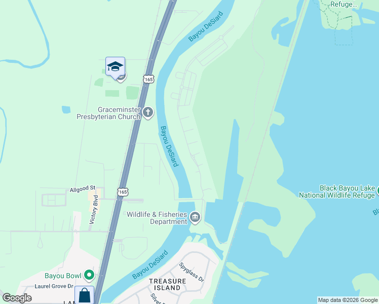 map of restaurants, bars, coffee shops, grocery stores, and more near Egret Landing in Monroe