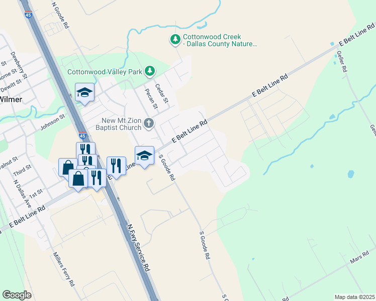 map of restaurants, bars, coffee shops, grocery stores, and more near 245 Billy Wickliffe Drive in Wilmer
