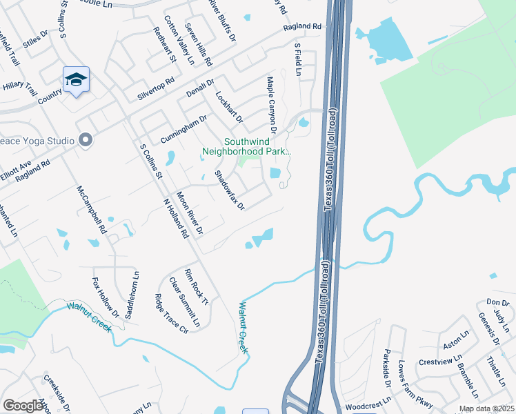 map of restaurants, bars, coffee shops, grocery stores, and more near 602 Valencia Drive in Arlington