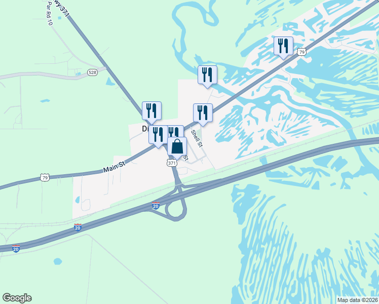 map of restaurants, bars, coffee shops, grocery stores, and more near 18 Mason Street in Minden