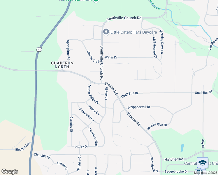 map of restaurants, bars, coffee shops, grocery stores, and more near 104 Loxley Drive in Warner Robins